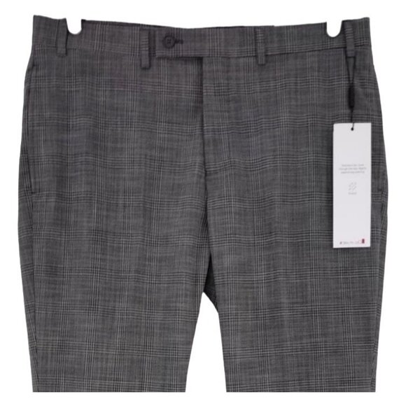 Calvin Klein Mens Glen Plaid Slim Fit Polyester Viscose Dress Pants 38W-30L NWT - Picture 3 of 9